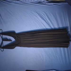 Joyce Leslie black evening gown, open back